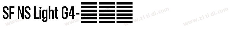 SF NS Light G4字体转换